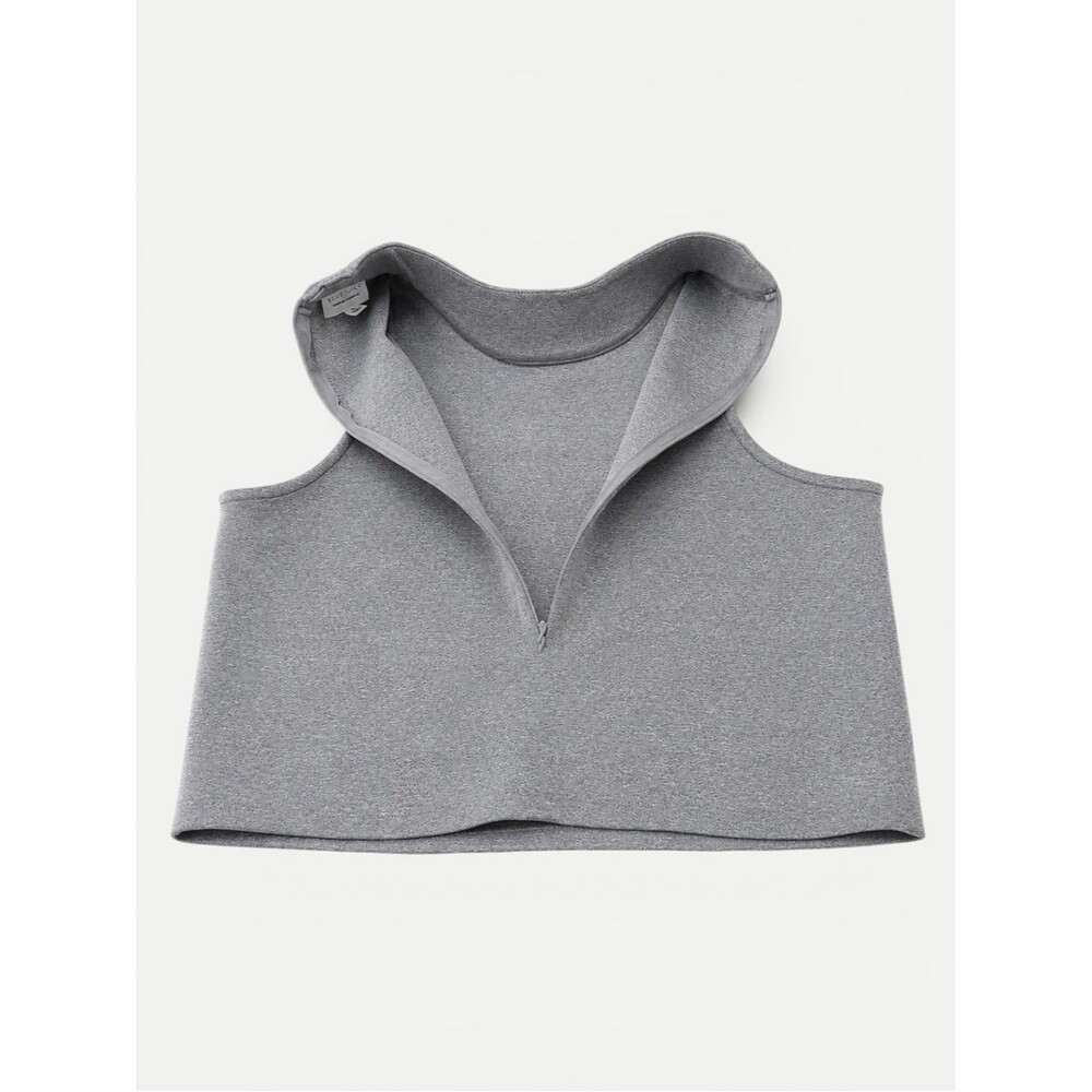 Blue Juice Gray Sleeveless Mock Neck Crop Top – Size 10 Australia - Picture 4 of 9